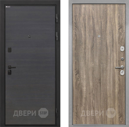 Входная металлическая Дверь Интекрон (INTECRON) Профит Black Эковенге Гладкая Дуб турин в Серпухове