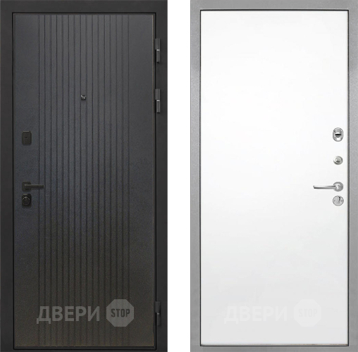Входная металлическая Дверь Интекрон (INTECRON) Профит Black ФЛ-295 Гладкая Силк Сноу в Серпухове