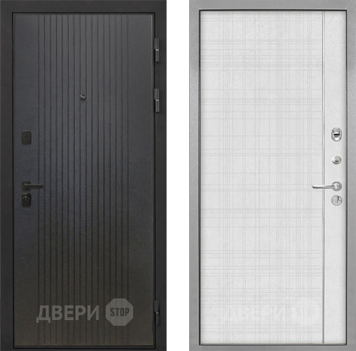 Входная металлическая Дверь Интекрон (INTECRON) Профит Black ФЛ-295 В-07 с молдингом Лофт белый в Серпухове