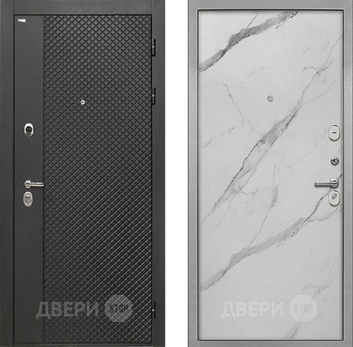 Дверь Интекрон (INTECRON) Олимпия Black 4К Гладкая Мрамор натуральный арктик в Серпухове