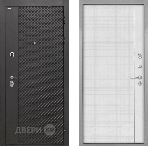 Дверь Интекрон (INTECRON) Олимпия Black 4К В-07 с молдингом Лофт белый в Серпухове