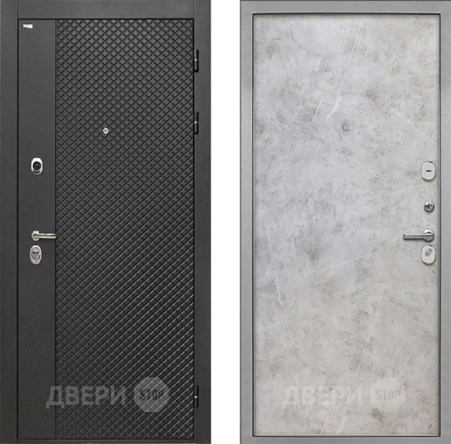Входная металлическая Дверь Интекрон (INTECRON) Олимпия Black 4К Гладкая Мрамор светлый в Серпухове