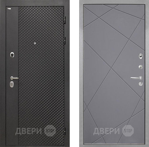 Входная металлическая Дверь Интекрон (INTECRON) Олимпия Black 4К Лучи-М Графит софт в Серпухове