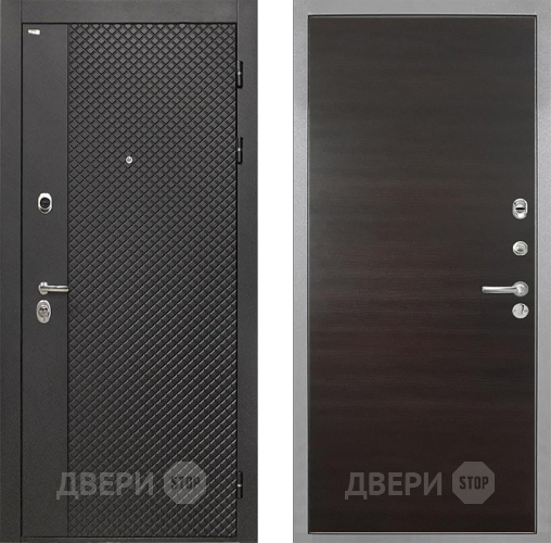Входная металлическая Дверь Интекрон (INTECRON) Олимпия Black 4К Гладкая Эковенге поперечный в Серпухове