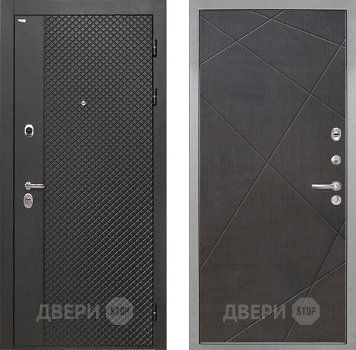 Входная металлическая Дверь Интекрон (INTECRON) Олимпия Black 4К Лучи-М Венге распил кофе в Серпухове