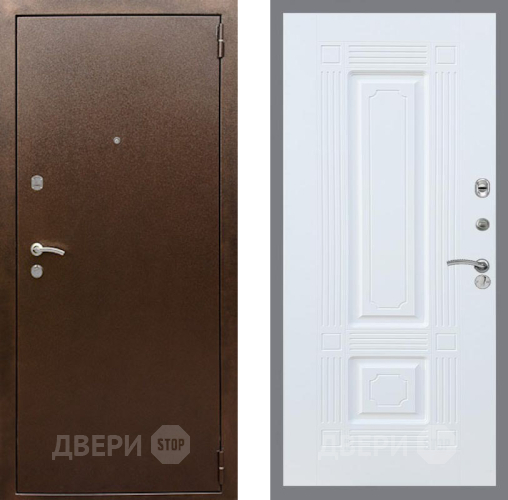 Дверь Рекс (REX) 1А Медный Антик FL-2 Силк Сноу в Серпухове