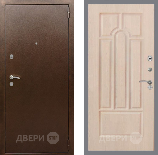 Дверь Рекс (REX) 1А Медный Антик FL-58 Беленый дуб в Серпухове