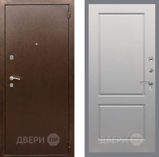 Дверь Рекс (REX) 1А Медный Антик FL-117 Грей софт в Серпухове