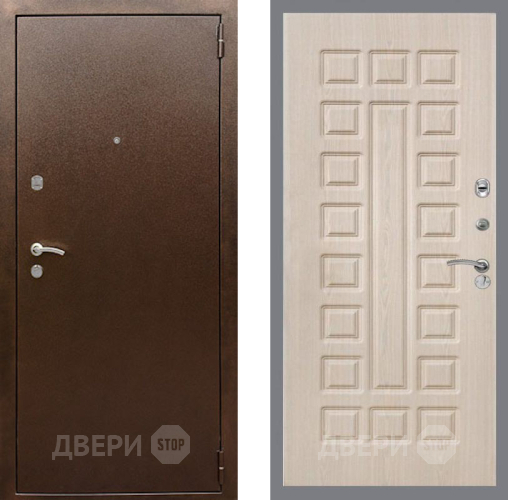 Дверь Рекс (REX) 1А Медный Антик FL-183 Беленый дуб в Серпухове
