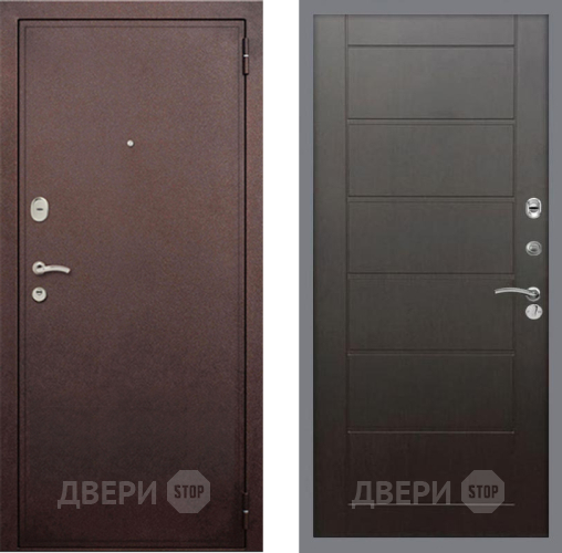 Дверь Рекс (REX) 2 Медный Антик Сити Венге в Серпухове