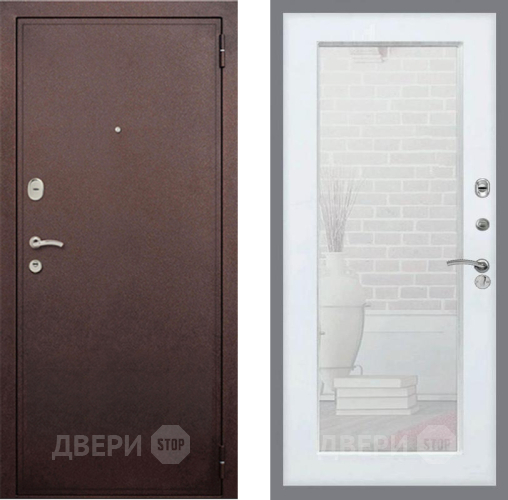 Дверь Рекс (REX) 2 Медный Антик Зеркало Пастораль Силк Сноу в Серпухове