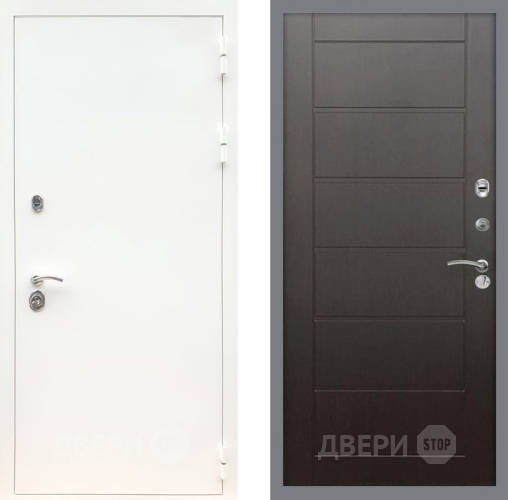 Дверь Рекс (REX) 5 Белая Шагрень Сити Венге в Серпухове