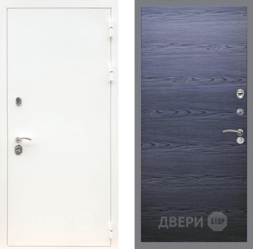 Дверь Рекс (REX) 5 Белая Шагрень GL Дуб тангенальный черный в Серпухове