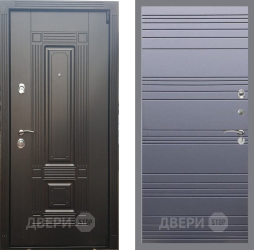 Входная металлическая Дверь Рекс (REX) 9 Line Силк титан в Серпухове