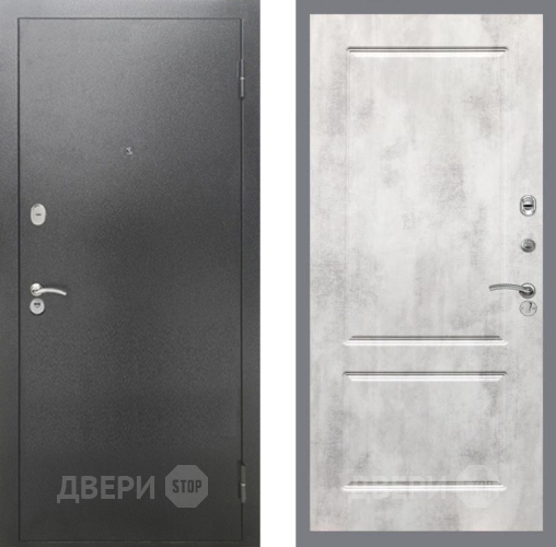 Дверь Рекс (REX) 2А Серебро Антик FL-117 Бетон светлый в Серпухове