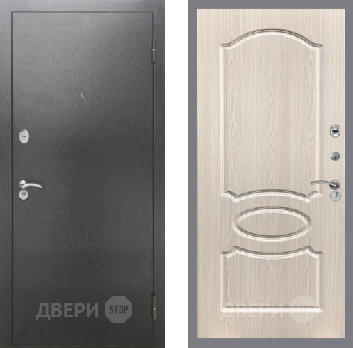 Дверь Рекс (REX) 2А Серебро Антик FL-128 Беленый дуб в Серпухове