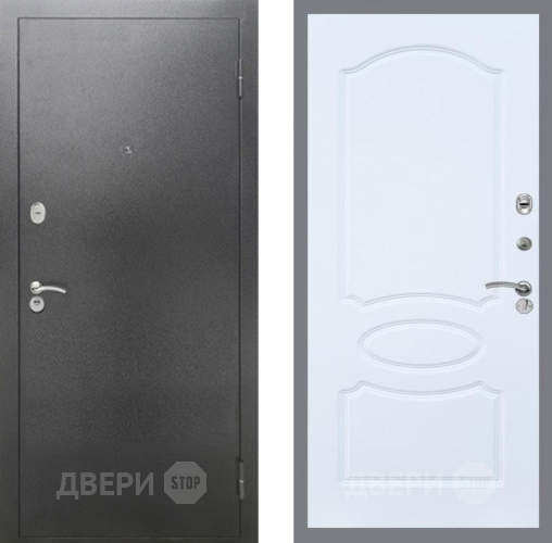 Дверь Рекс (REX) 2А Серебро Антик FL-128 Силк Сноу в Серпухове