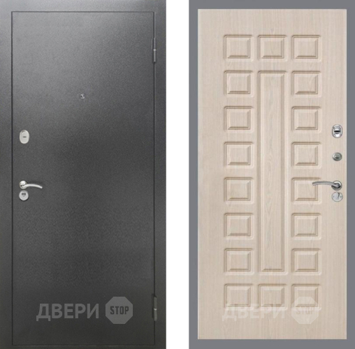 Дверь Рекс (REX) 2А Серебро Антик FL-183 Беленый дуб в Серпухове