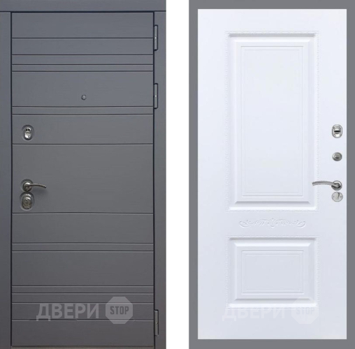 Входная металлическая Дверь Рекс (REX) 14 силк титан Смальта Силк Сноу в Серпухове