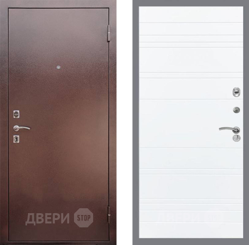 Входная металлическая Дверь Рекс (REX) 1 Line Силк Сноу в Серпухове