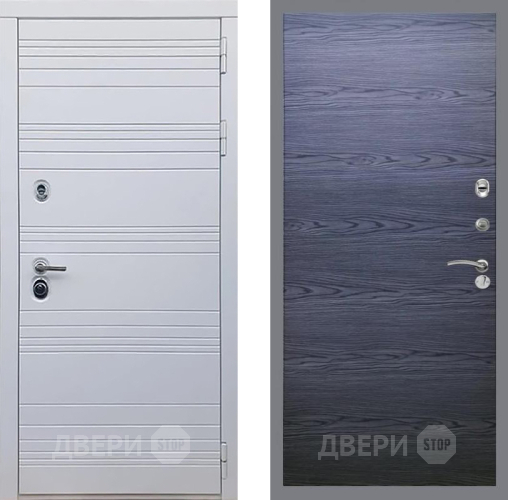 Входная металлическая Дверь Рекс (REX) 14 Силк Сноу GL Дуб тангенальный черный в Серпухове