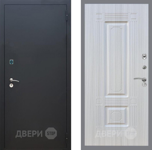Дверь Рекс (REX) 1A Черный Муар FL-2 Сандал белый в Серпухове