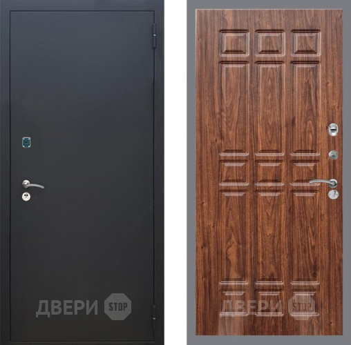 Дверь Рекс (REX) 1A Черный Муар FL-33 орех тисненый в Серпухове