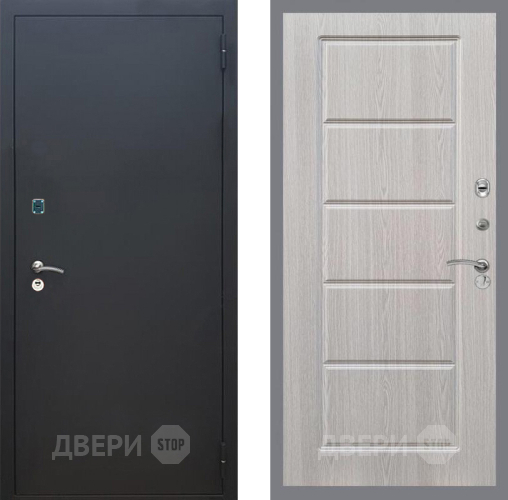 Дверь Рекс (REX) 1A Черный Муар FL-39 Беленый дуб в Серпухове
