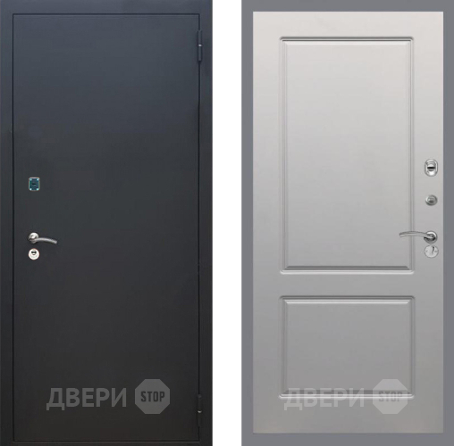 Входная металлическая Дверь Рекс (REX) 1A Черный Муар FL-117 Грей софт в Серпухове