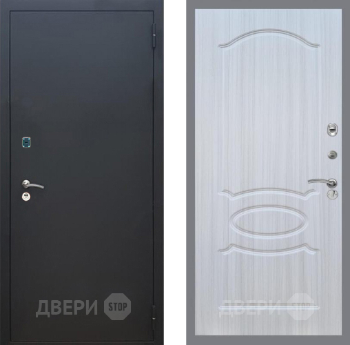 Дверь Рекс (REX) 1A Черный Муар FL-128 Сандал белый в Серпухове