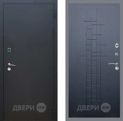 Входная металлическая Дверь Рекс (REX) 1A Черный Муар FL-289 Ясень черный в Серпухове