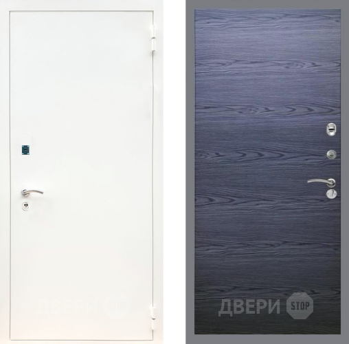 Входная металлическая Дверь Рекс (REX) 1А Белая шагрень GL Дуб тангенальный черный в Серпухове