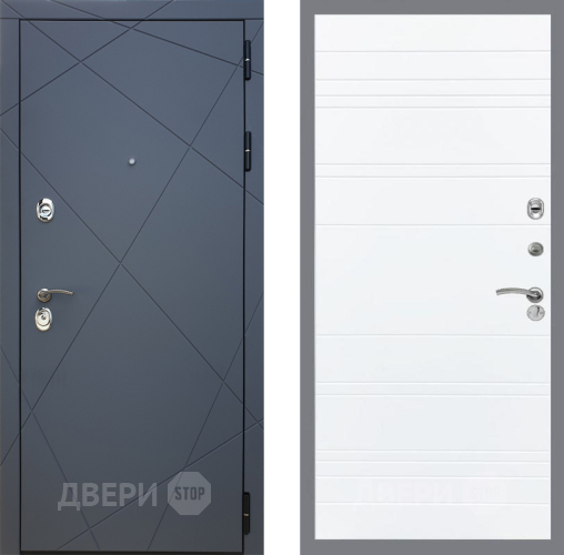 Входная металлическая Дверь Рекс (REX) 13 Силк Титан Line Силк Сноу в Серпухове