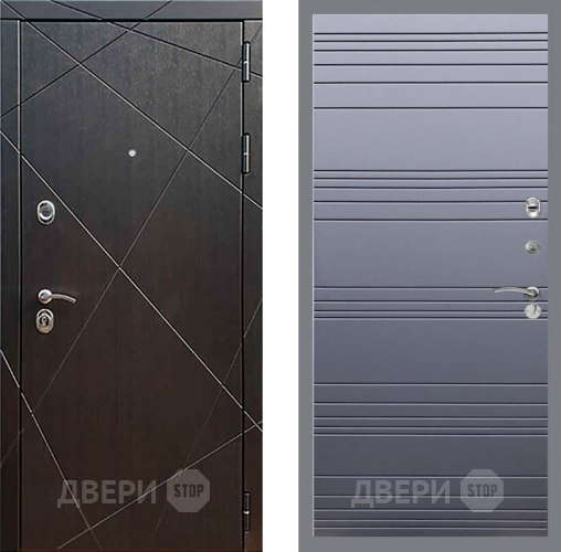 Входная металлическая Дверь Рекс (REX) 13 Венге Line Силк титан в Серпухове