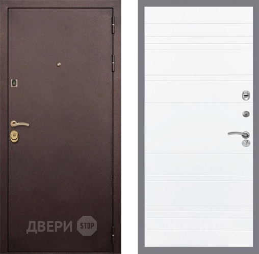 Входная металлическая Дверь Рекс (REX) Лайт 3К Line Силк Сноу в Серпухове