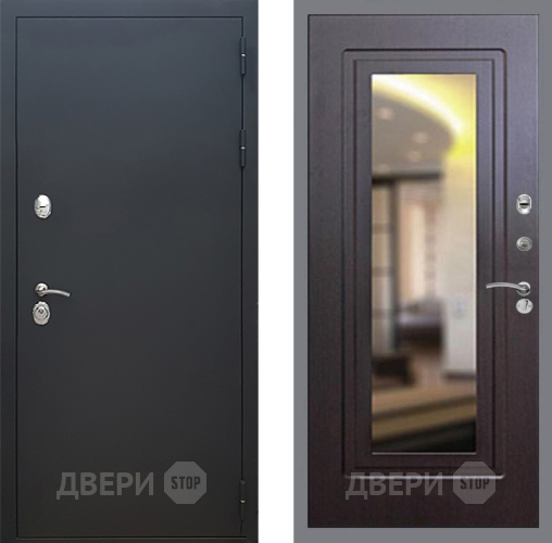 Входная металлическая Дверь Рекс (REX) 5 Черный Муар FLZ-120 Венге в Серпухове
