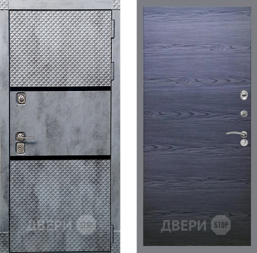 Входная металлическая Дверь Рекс (REX) 15 Бетон Темный GL Дуб тангенальный черный в Серпухове