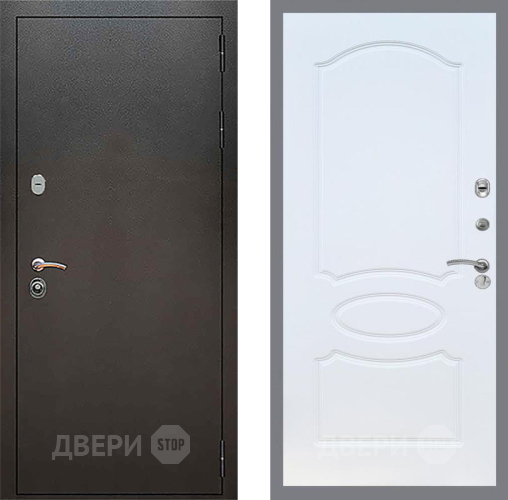 Дверь Рекс (REX) 5 Серебро Антик FL-128 Белый ясень в Серпухове