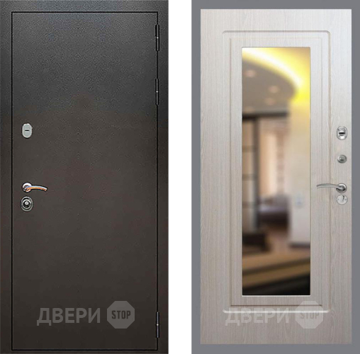 Дверь Рекс (REX) 5 Серебро Антик FLZ-120 Беленый дуб в Серпухове