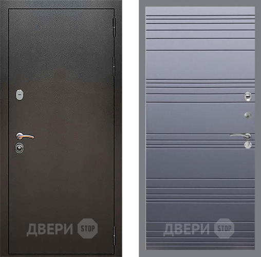 Входная металлическая Дверь Рекс (REX) 5 Серебро Антик Line Силк титан в Серпухове