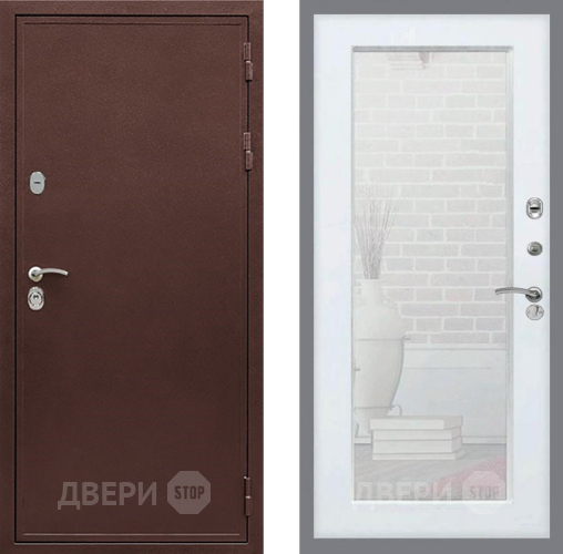 Дверь Рекс (REX) 5А Зеркало Пастораль Белый ясень в Серпухове