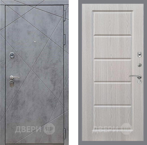 Дверь Рекс (REX) 13 Бетон Темный FL-39 Беленый дуб в Серпухове