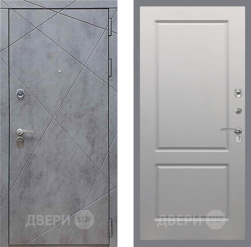 Дверь Рекс (REX) 13 Бетон Темный FL-117 Грей софт в Серпухове