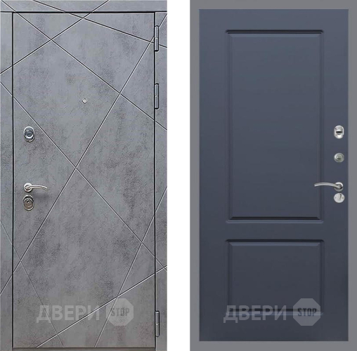 Входная металлическая Дверь Рекс (REX) 13 Бетон Темный FL-117 Силк титан в Серпухове