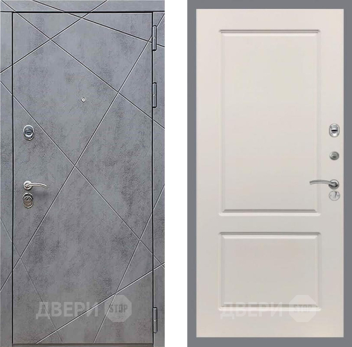 Входная металлическая Дверь Рекс (REX) 13 Бетон Темный FL-117 Шампань в Серпухове