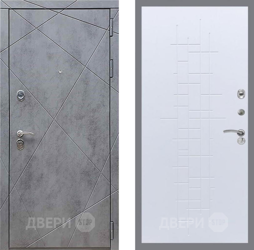 Дверь Рекс (REX) 13 Бетон Темный FL-289 Белый ясень в Серпухове