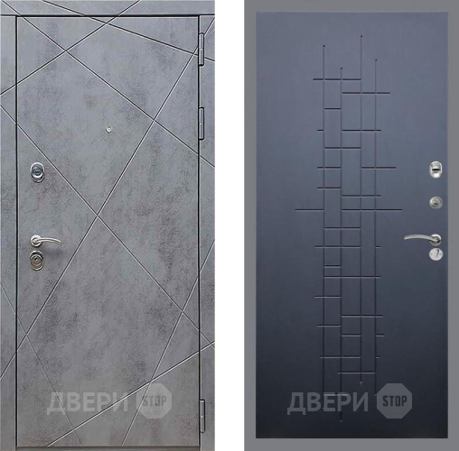 Дверь Рекс (REX) 13 Бетон Темный FL-289 Ясень черный в Серпухове