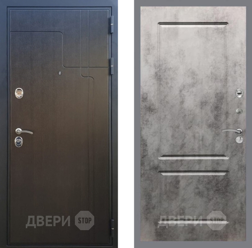 Входная металлическая Дверь Рекс (REX) Премиум-246 FL-117 Бетон темный в Серпухове