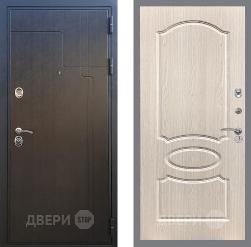 Входная металлическая Дверь Рекс (REX) Премиум-246 FL-128 Беленый дуб в Серпухове