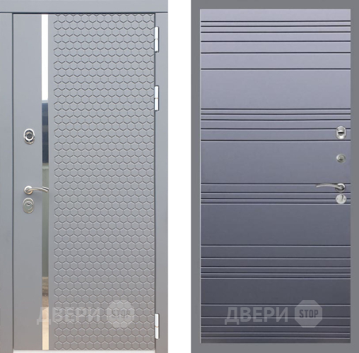 Входная металлическая Дверь Рекс (REX) 24 Line Силк титан в Серпухове